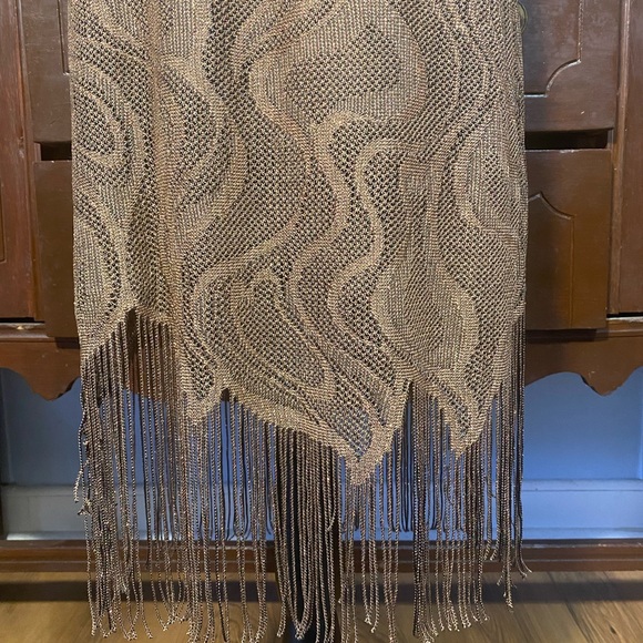 Express occasion dress with fringe and metallic shimmer. - Picture 3 of 16